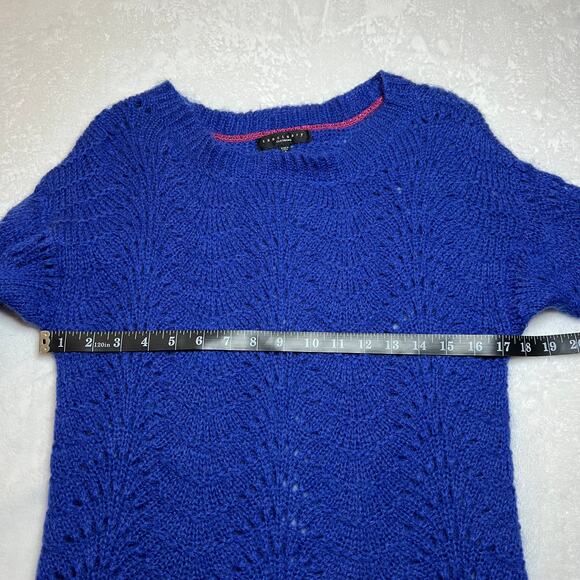 Sanctuary Kidmohair Wool Blend Pointelle Knit Sweater Size Small - Picture 8 of 9
